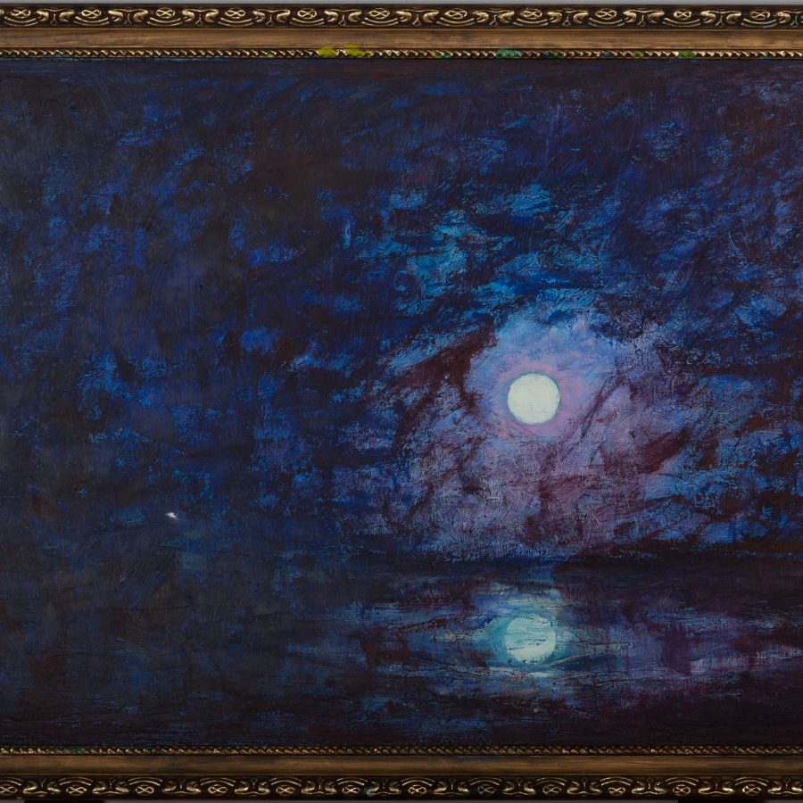 Moonlight on the River (Framed), painting by Ukrainian artist Alvi Siren