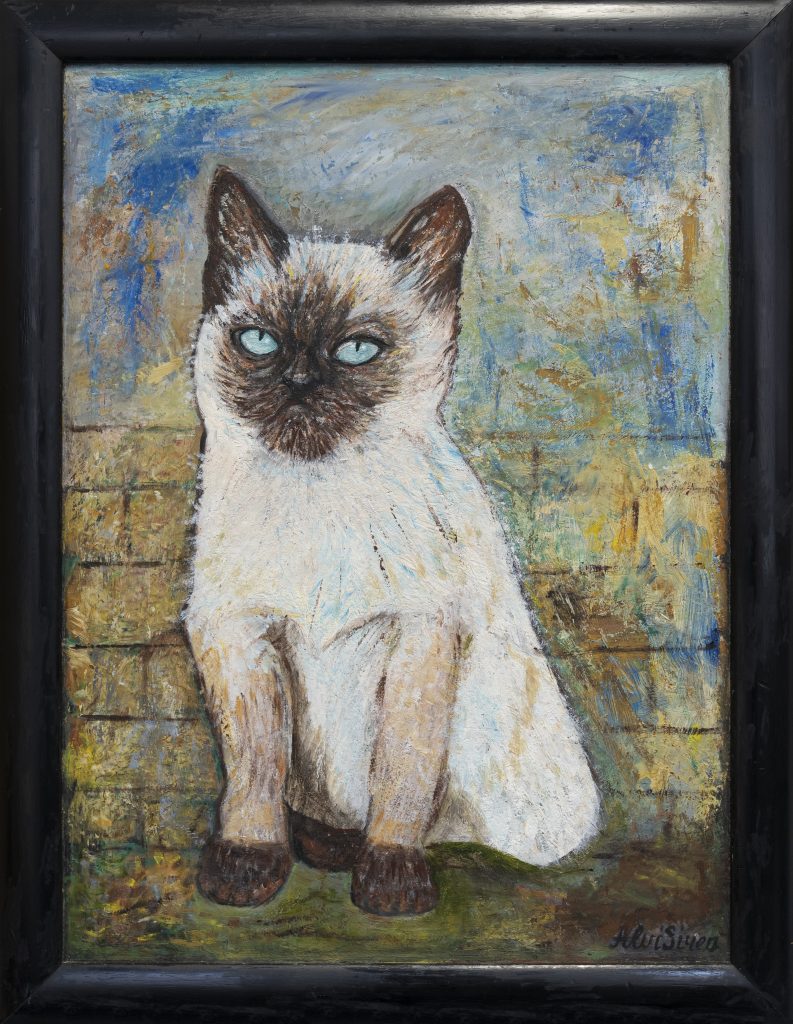 Homeless Cat, painting by Ukrainian artist Alvi Siren