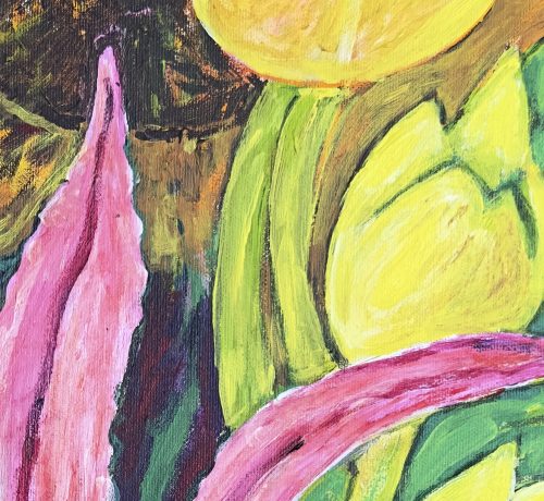Blooming Beneath the Sun (Detail), painting by Ukrainian artist Alvi Siren