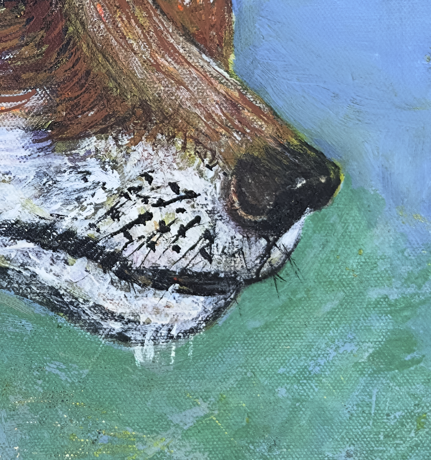 The Fox (Detail), painting by Ukrainian artist Alvi Siren