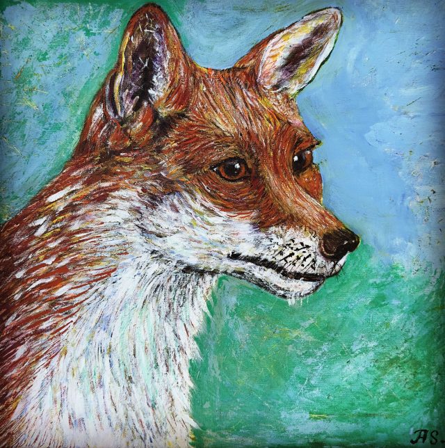 The Fox, painting by Ukrainian artist Alvi Siren