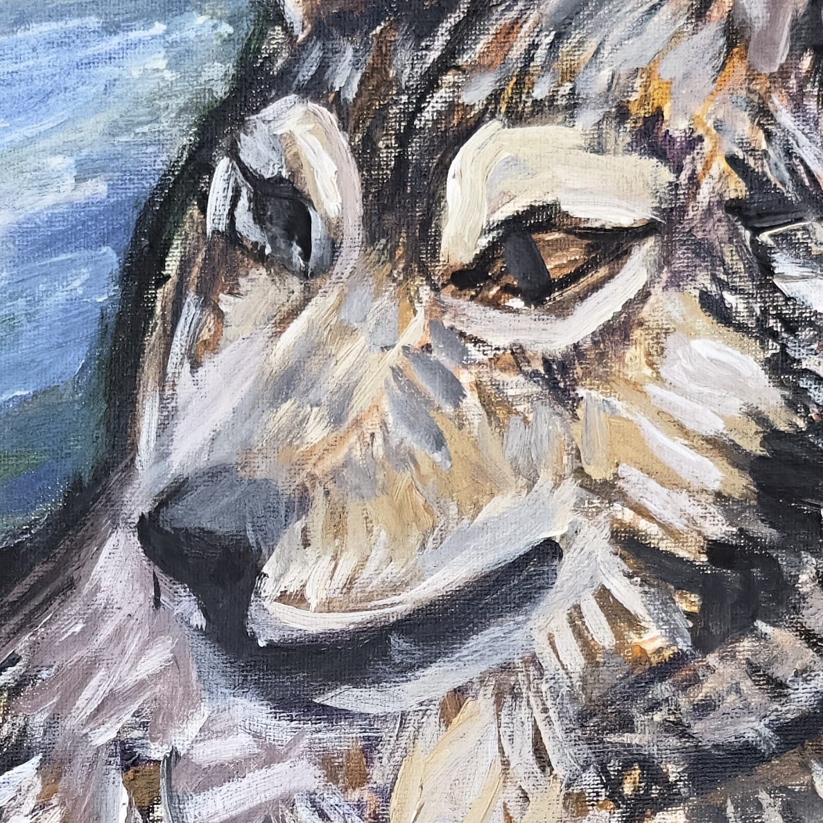 The Wolf (Detail), painting by Ukrainian artist Alvi Siren