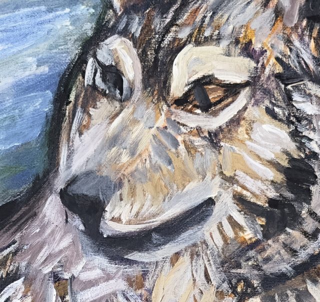 The Wolf (Detail), painting by Ukrainian artist Alvi Siren