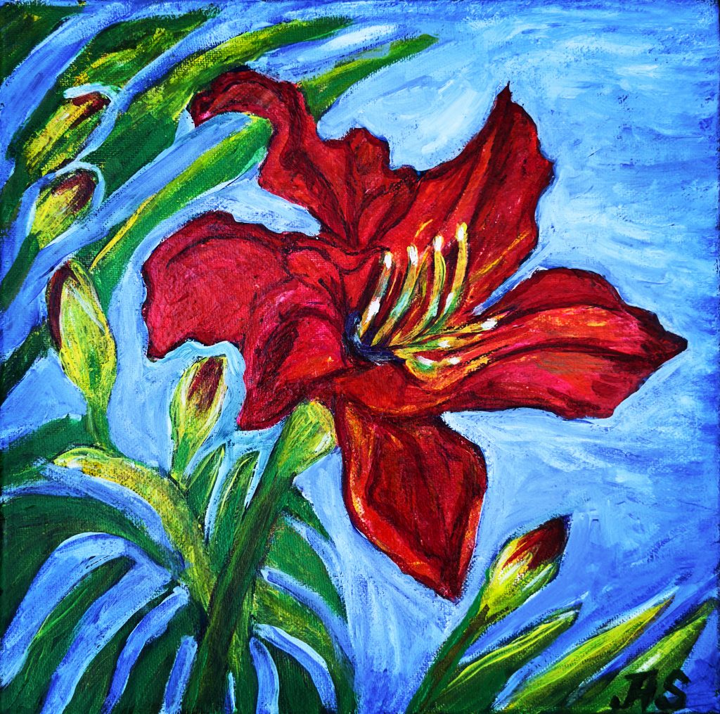 Lily, painting by Ukrainian artist Alvi Siren