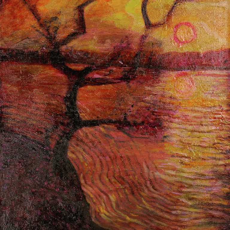 Golden Sunset, painting by Ukrainian artist Alvi Siren