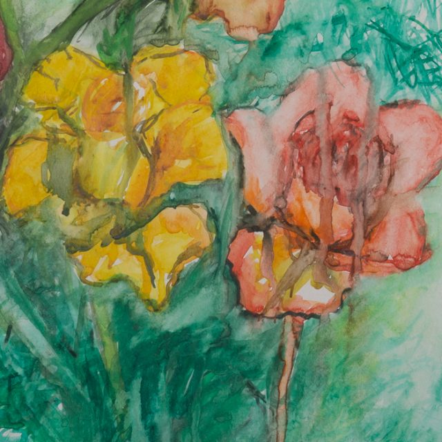 Roses (Detail), painting by Ukrainian artist Alvi Siren