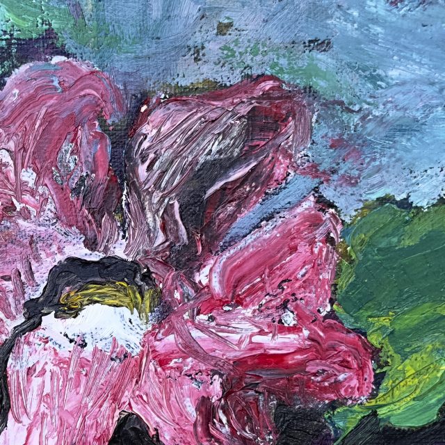 Incarvillea (Detail), painting by Ukrainian artist Alvi Siren