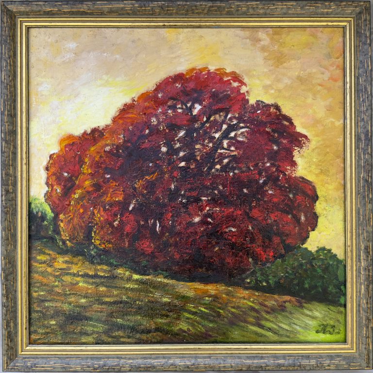 Red Tree (Detail), painting by Ukrainian artist Alvi Siren