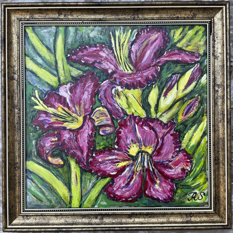 Lilies in Bloom, painting by Ukrainian artist Alvi Siren