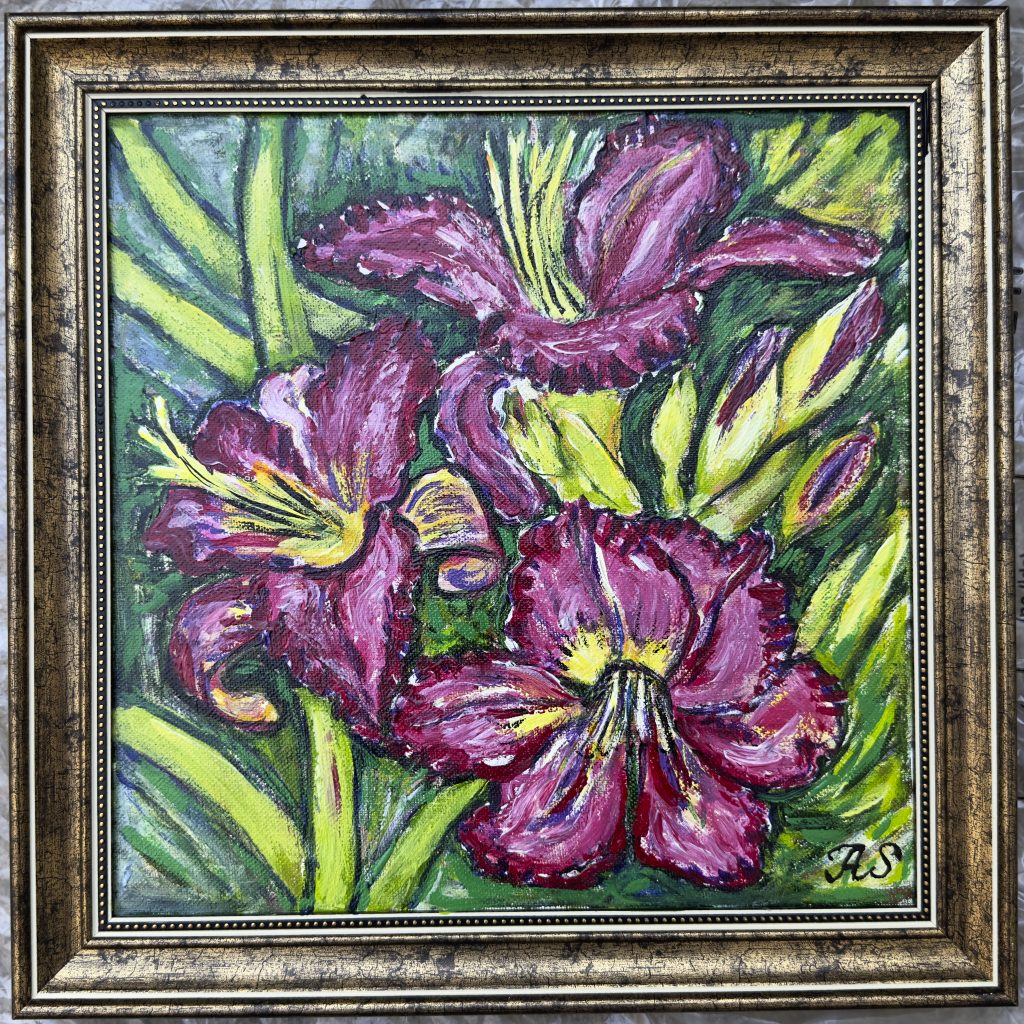Lilies in Bloom, painting by Ukrainian artist Alvi Siren