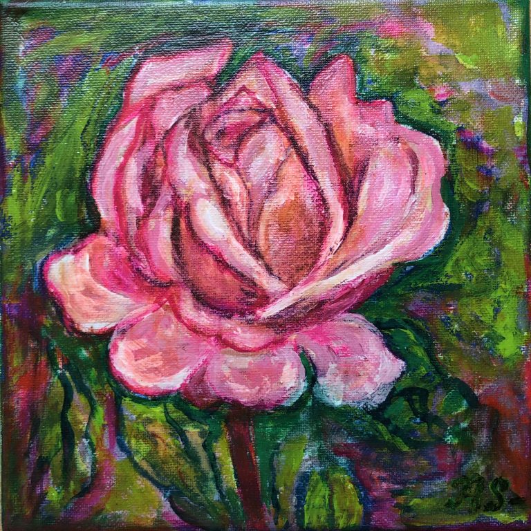 Rose in Bloom, painting by Ukrainian artist Alvi Siren