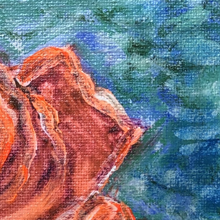 Petals of Coral (Detail View 2), painting by Ukrainian artist Alvi Siren