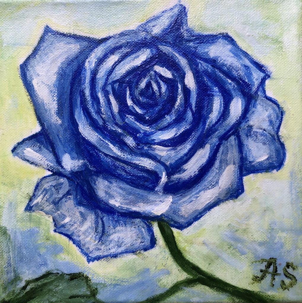 Porcelain Rose, painting by Ukrainian artist Alvi Siren