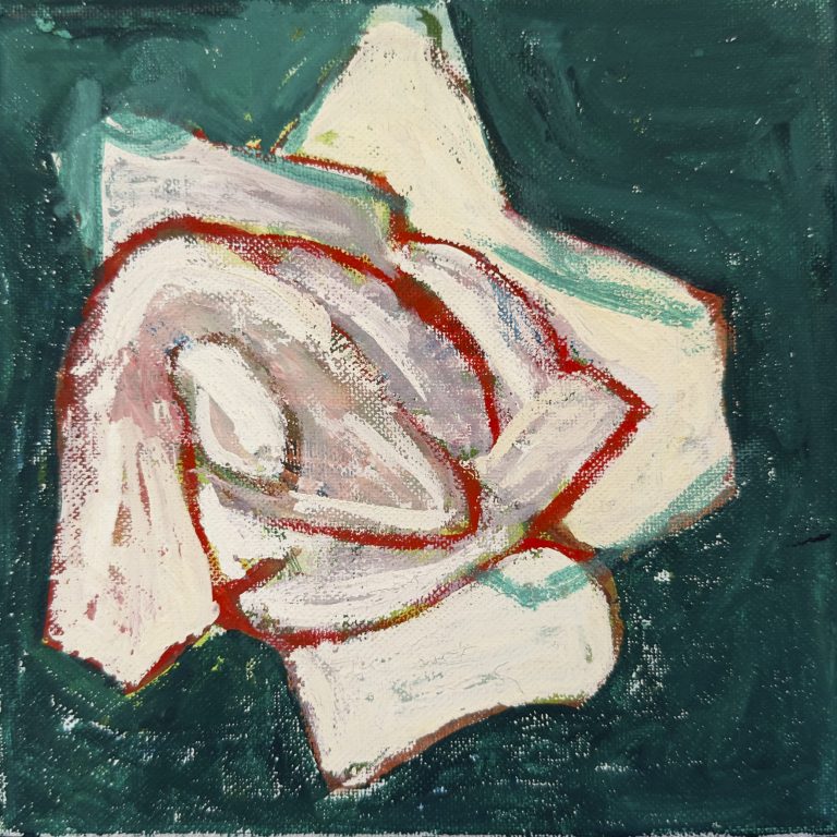 Pale Rose Study, painting by Ukrainian artist Alvi Siren