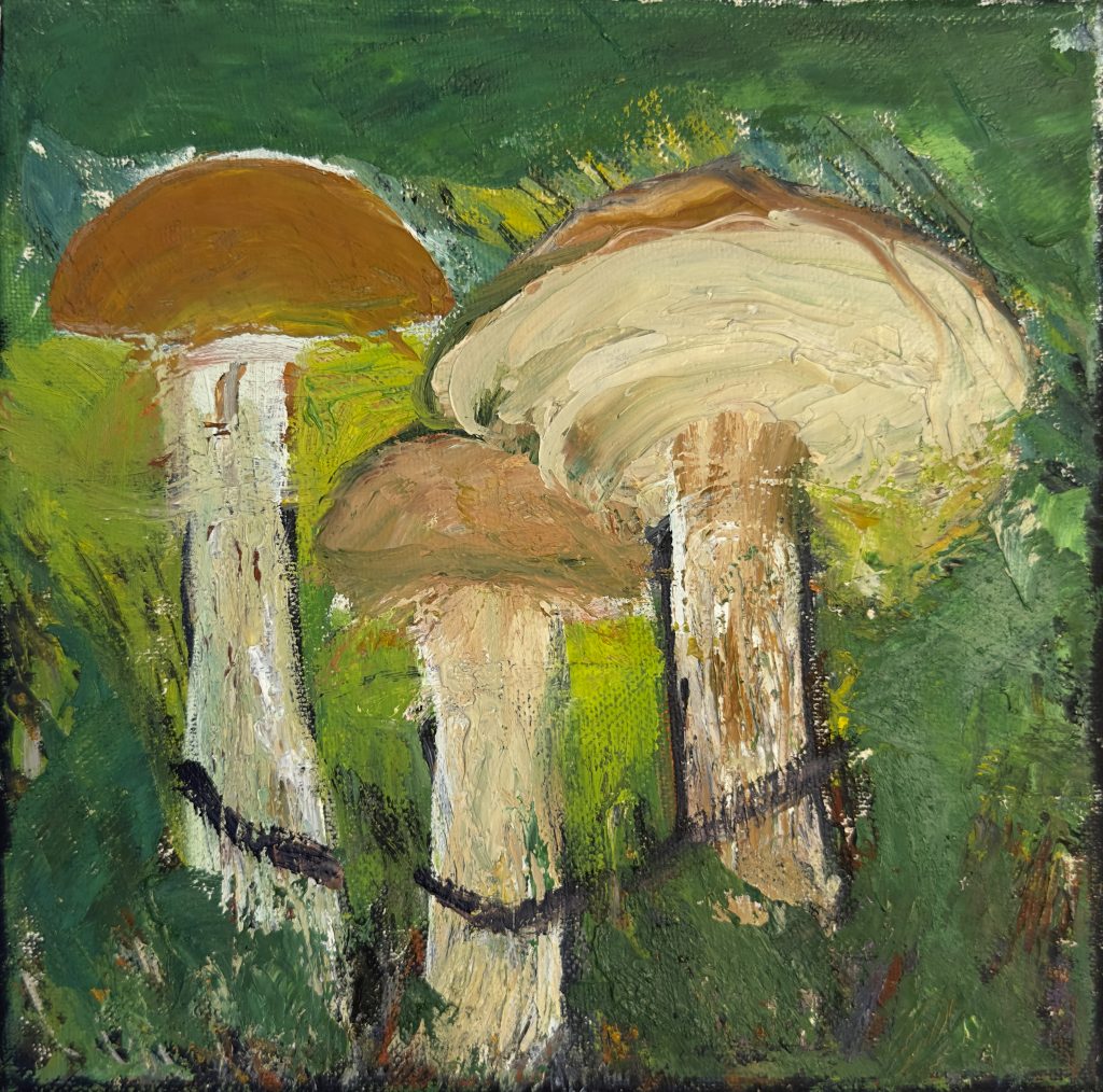 Birch Bolete, painting by Ukrainian artist Alvi Siren