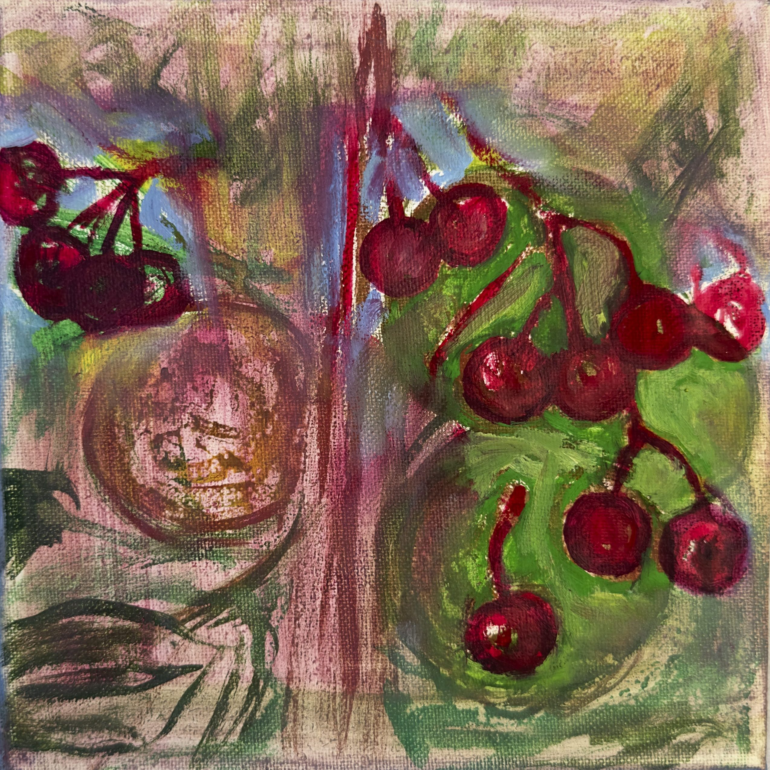 Red Berries Study, painting by Ukrainian artist Alvi Siren