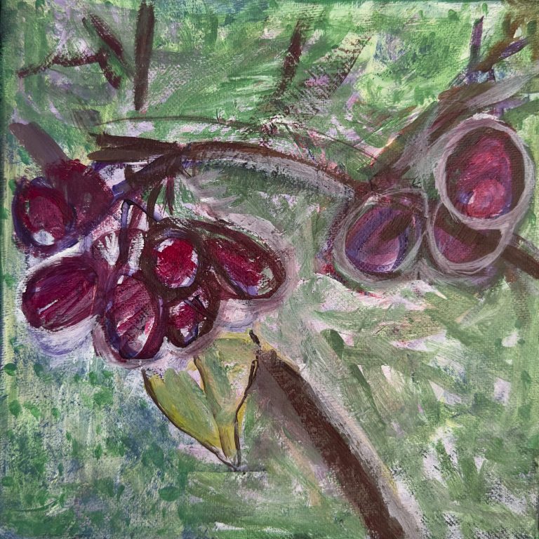 Berry Branch Study, painting by Ukrainian artist Alvi Siren