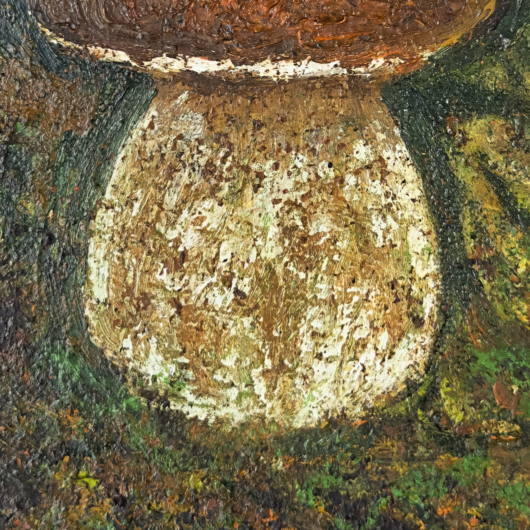 Crowned in Moss (Detail), painting by Ukrainian artist Alvi Siren
