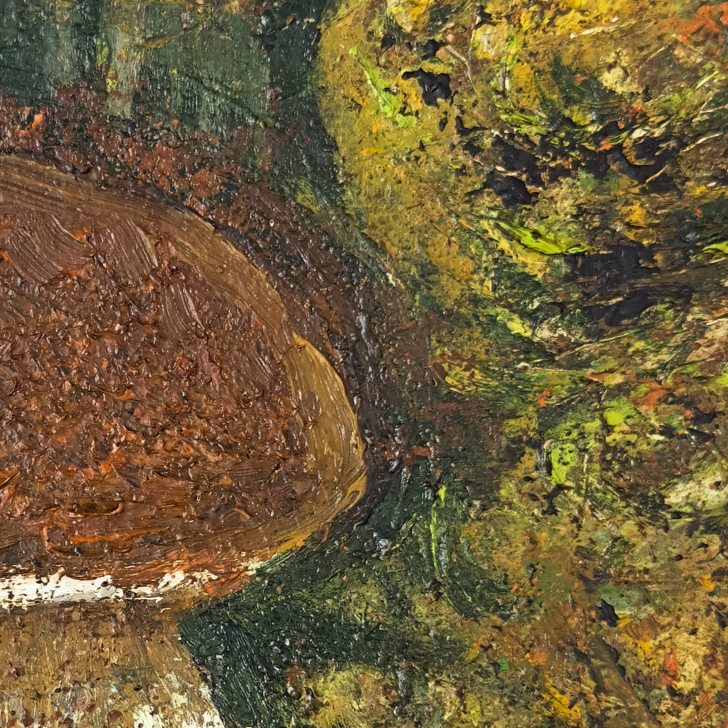 Crowned in Moss (Detail), painting by Ukrainian artist Alvi Siren