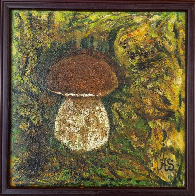 Crowned in Moss, painting by Ukrainian artist Alvi Siren