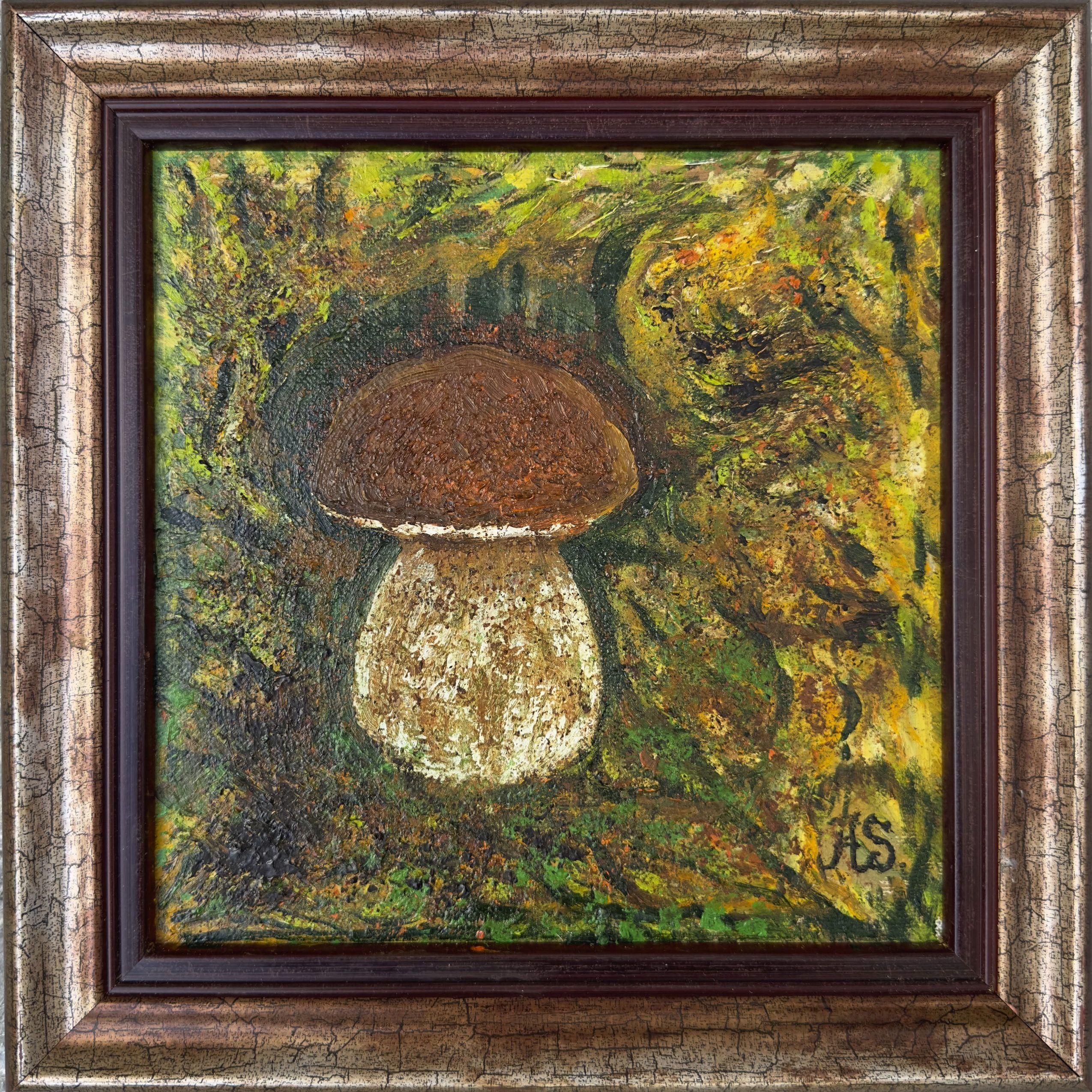 Crowned in Moss, painting by Ukrainian artist Alvi Siren