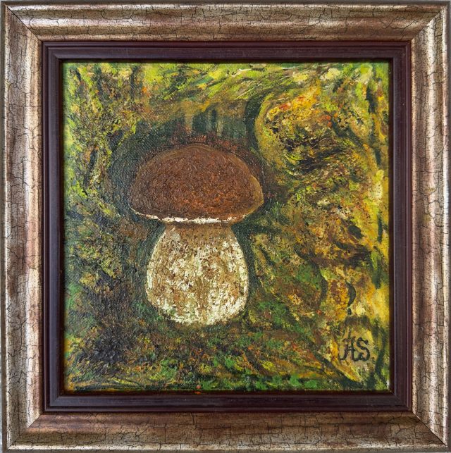 Crowned in Moss, painting by Ukrainian artist Alvi Siren