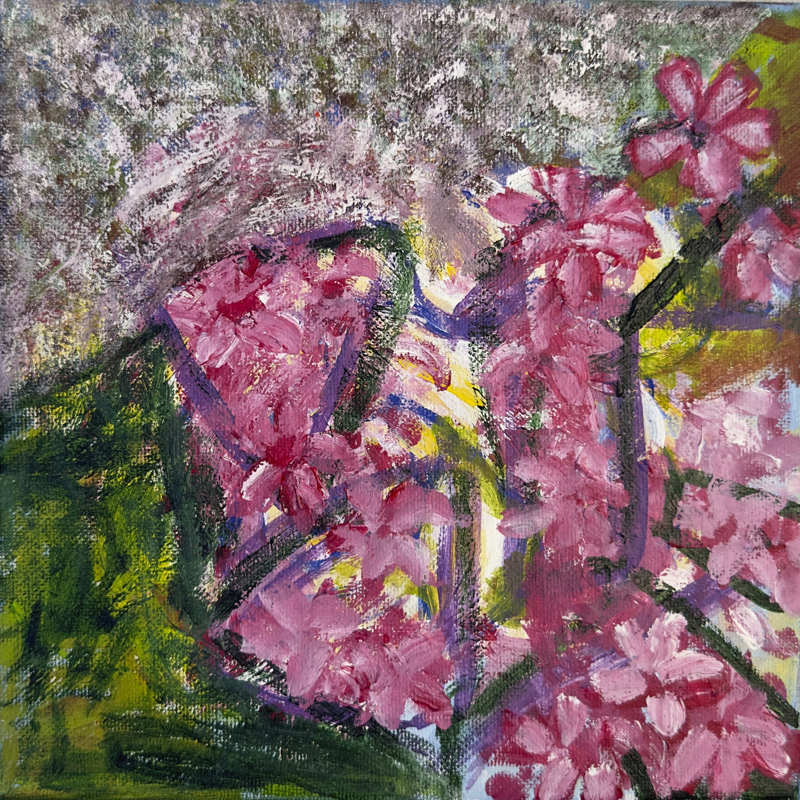 Pink Blossom Study, painting by Ukrainian artist Alvi Siren