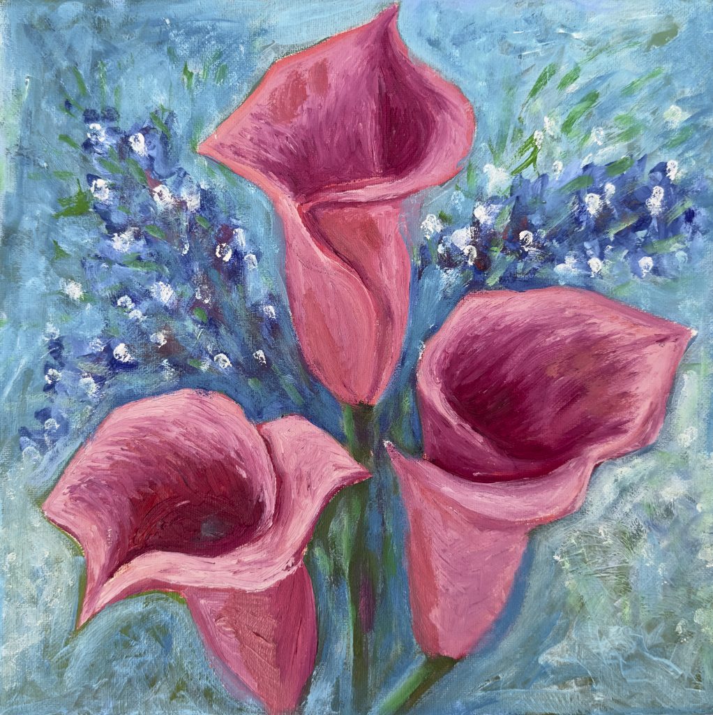 Calla Reverie, painting by Ukrainian artist Alvi Siren