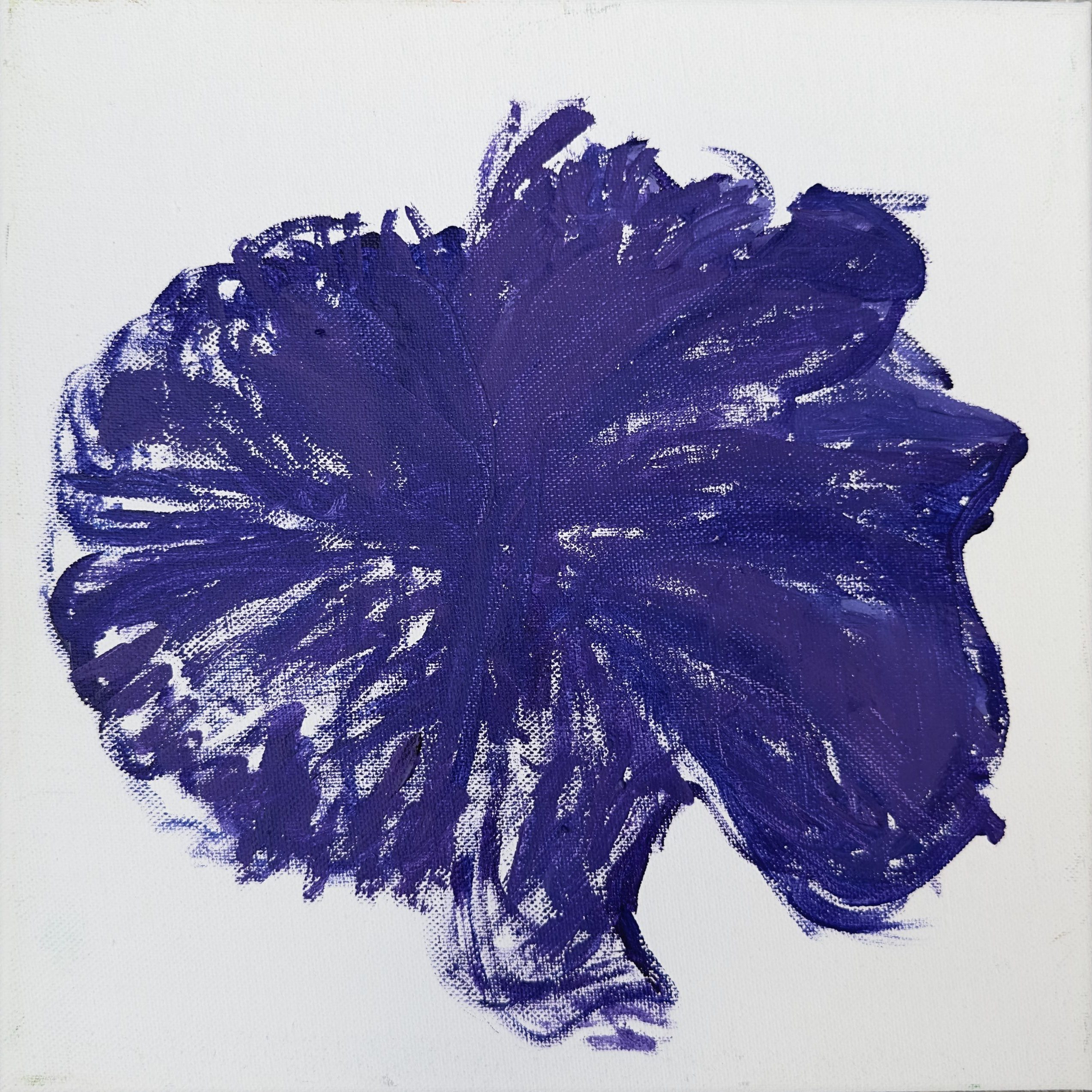 Blue Flower Abstract, painting by Ukrainian artist Alvi Siren