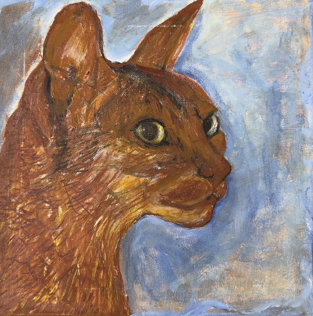 The Ginger Cat, painting by Ukrainian artist Alvi Siren