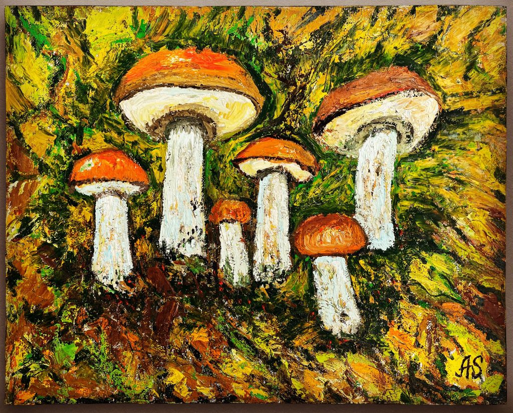 Autumn Boletes, painting by Ukrainian artist Alvi Siren