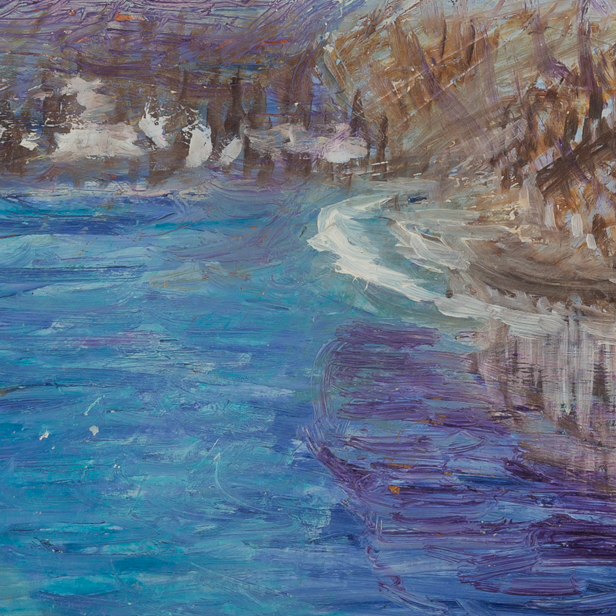 The Blue River (Detail), painting by Ukrainian artist Alvi Siren