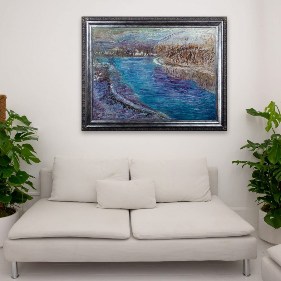 The Blue River (Interior), painting by Ukrainian artist Alvi Siren