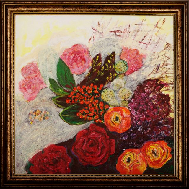 Un Bouquet De Roses, painting by Ukrainian artist Alvi Siren