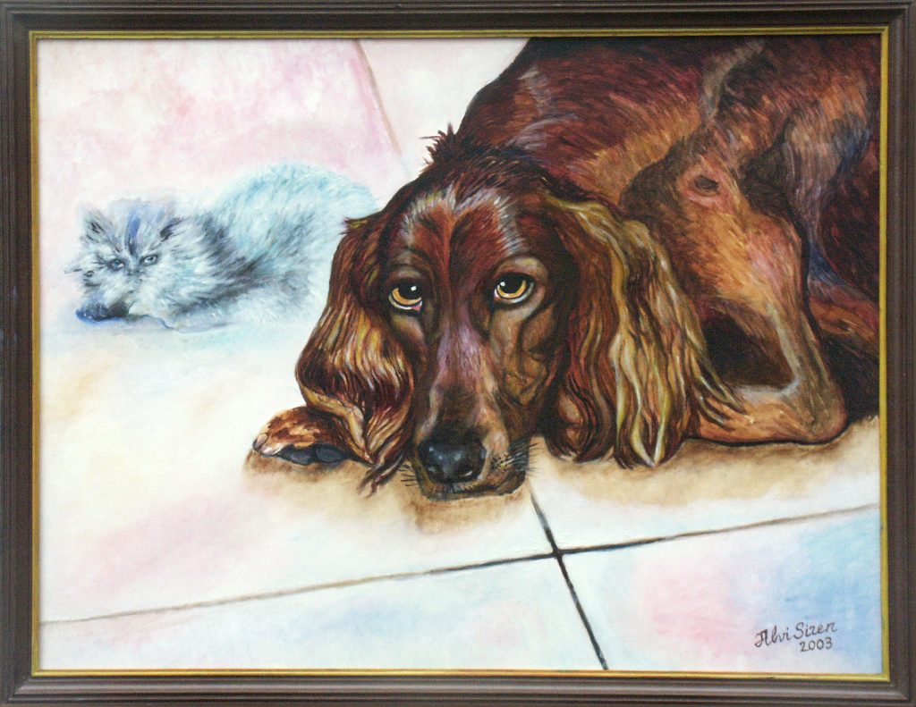 The Watchful Friend, painting by Ukrainian artist Alvi Siren