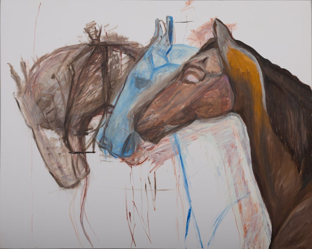 Horse Forms Study, painting by Ukrainian artist Alvi Siren