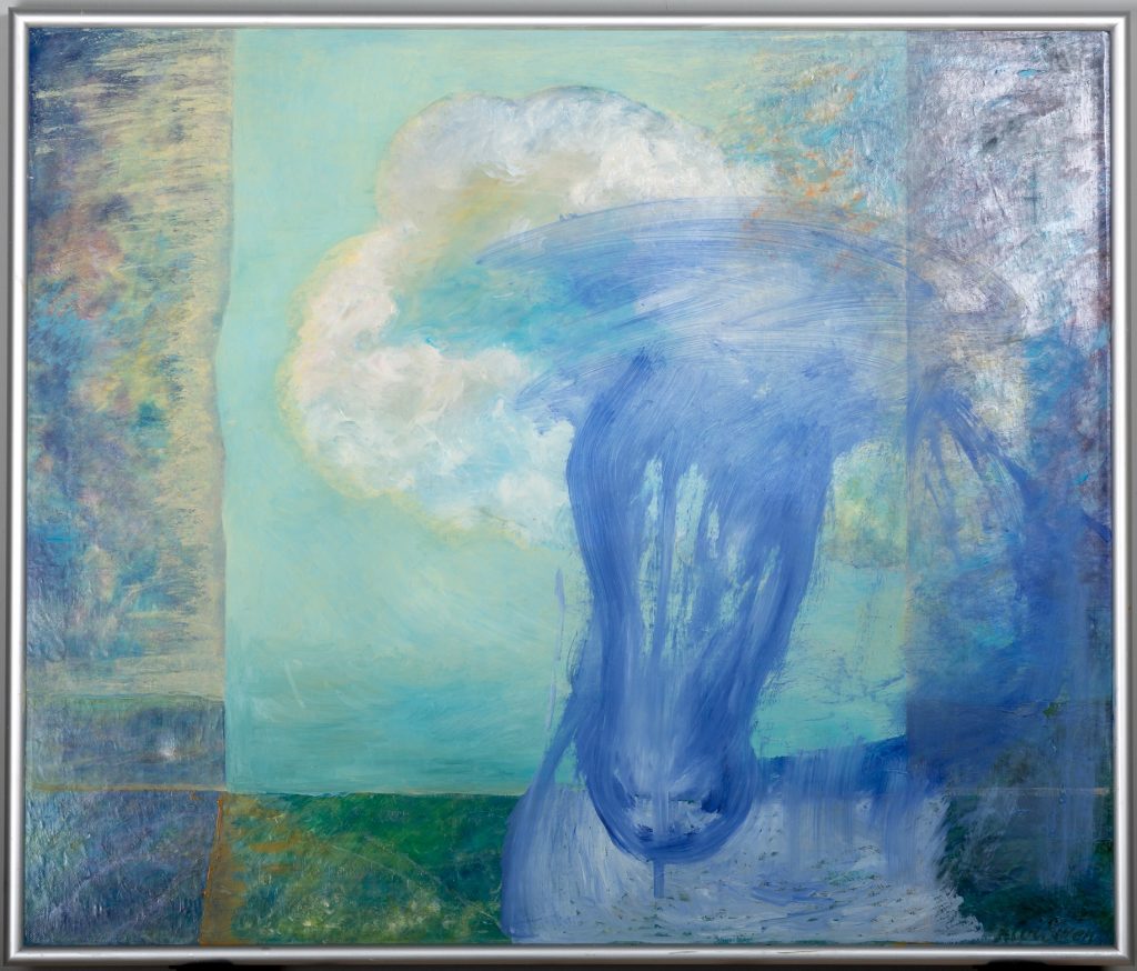 Blue Horse Abstract, painting by Ukrainian artist Alvi Siren