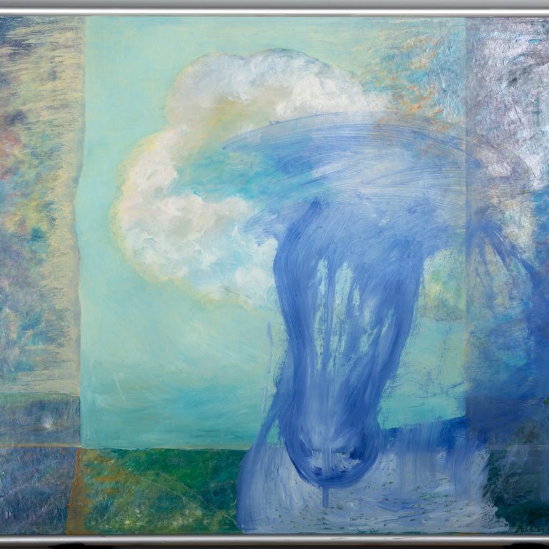 Blue Horse Abstract, painting by Ukrainian artist Alvi Siren