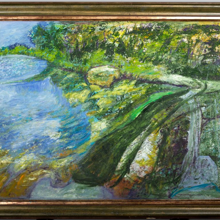 Riverbank Reverie, painting by Ukrainian artist Alvi Siren