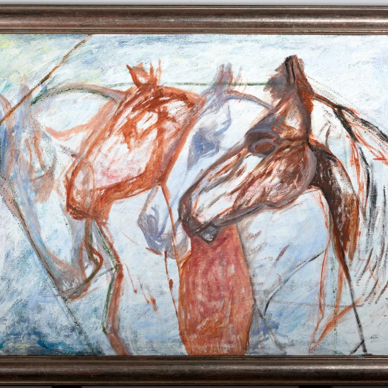 Four Horses Study, painting by Ukrainian artist Alvi Siren