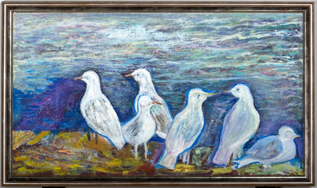 Gathering of Seagulls, painting by Ukrainian artist Alvi Siren