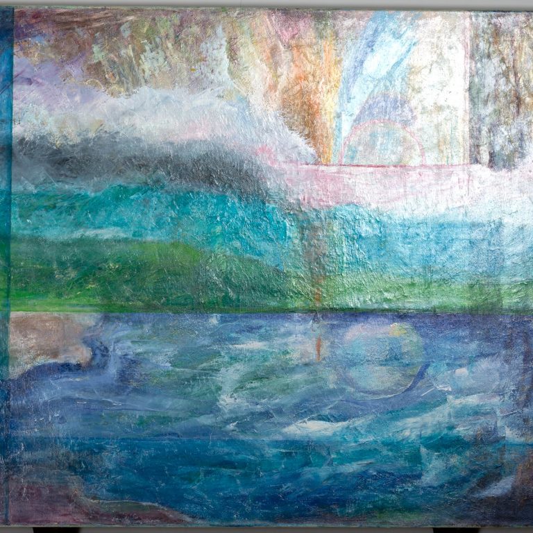 Layered Reflections Abstract, painting by Ukrainian artist Alvi Siren