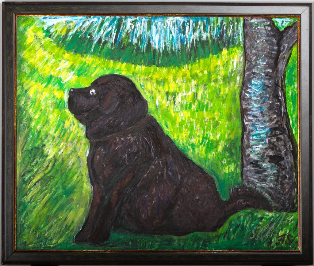 Dog Under Summer Light, painting by Ukrainian artist Alvi Siren