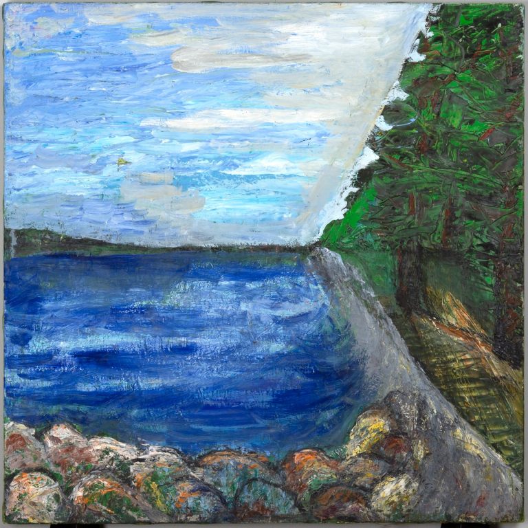 Blue Waters Abstract, painting by Ukrainian artist Alvi Siren