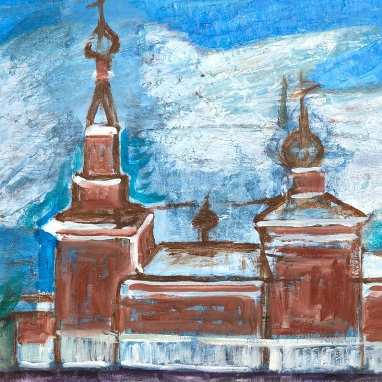 St. Michael's Landscape (Detail View 1), painting by Ukrainian artist Alvi Siren