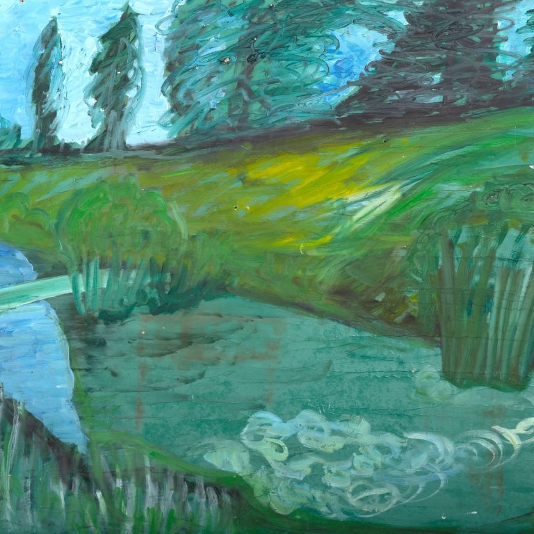 Emerald Pond, painting by Ukrainian artist Alvi Siren