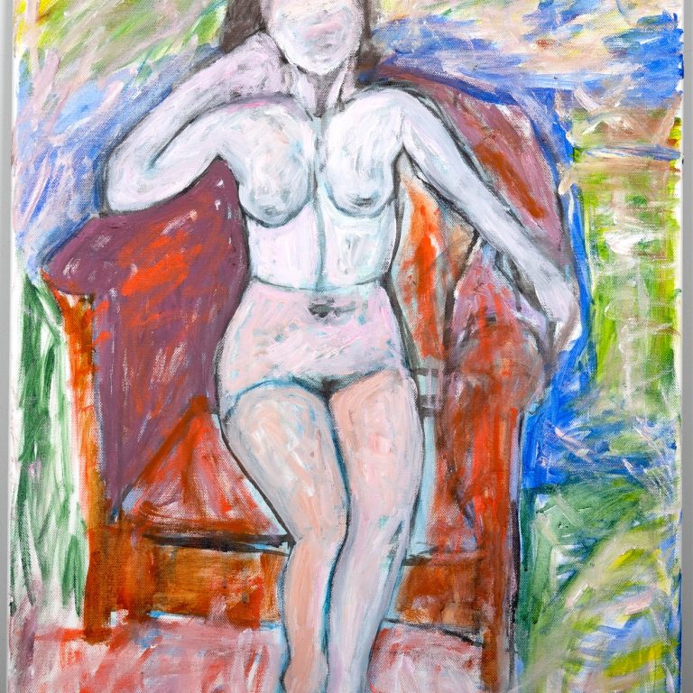 Lady in Red Chair, painting by Ukrainian artist Alvi Siren
