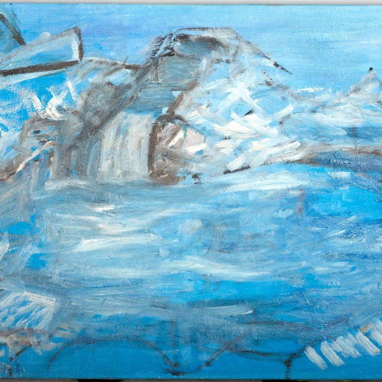 Blue Lagoon Abstract, painting by Ukrainian artist Alvi Siren