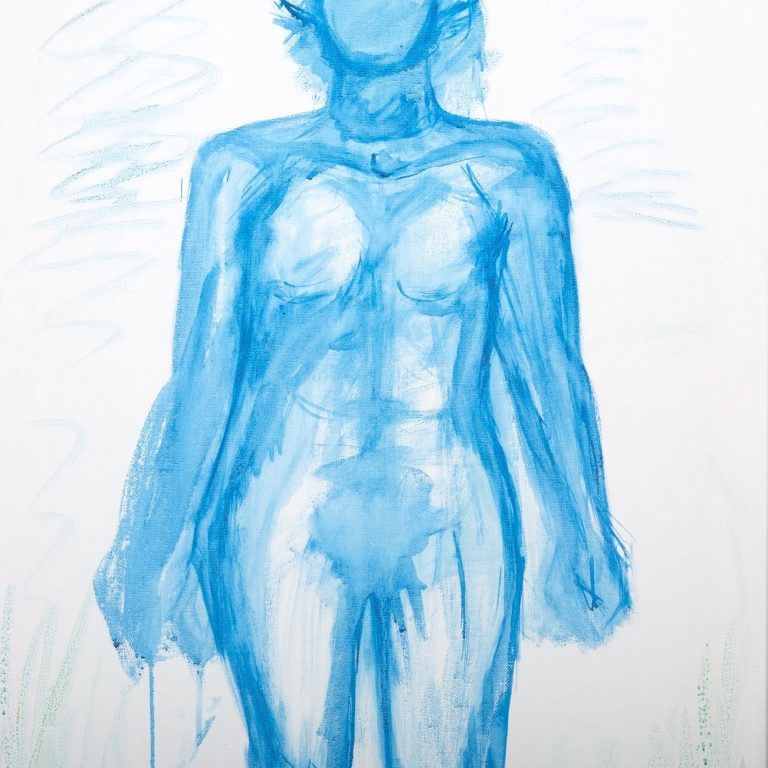 Blue Lady Abstract, painting by Ukrainian artist Alvi Siren