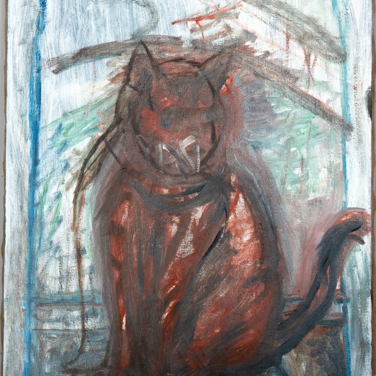 Feline Geometry, painting by Ukrainian artist Alvi Siren